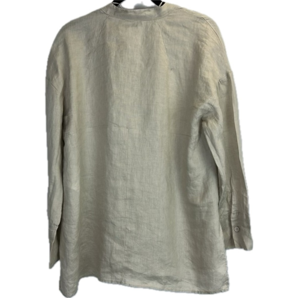 Nwt Zara 100% Linen Button-Down Asymmetrical Shir… - image 8